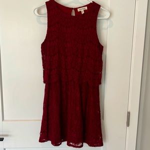 Burgundy lace dress